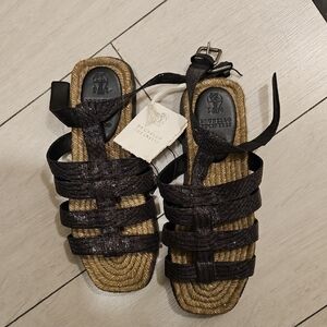 Brunello Cucinelli Black Women's Sandals